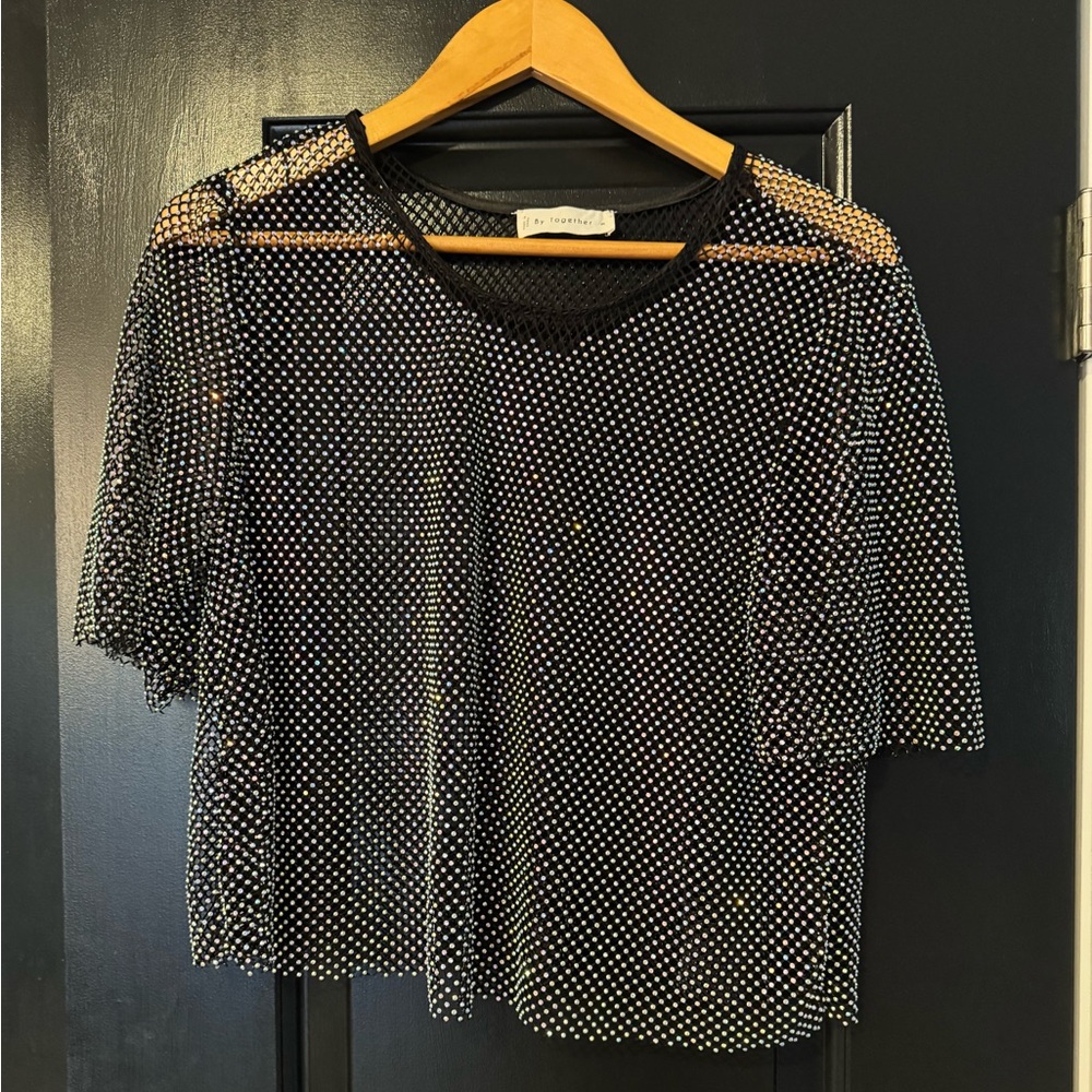 MESH CRYSTAL TOP. SIZE M
